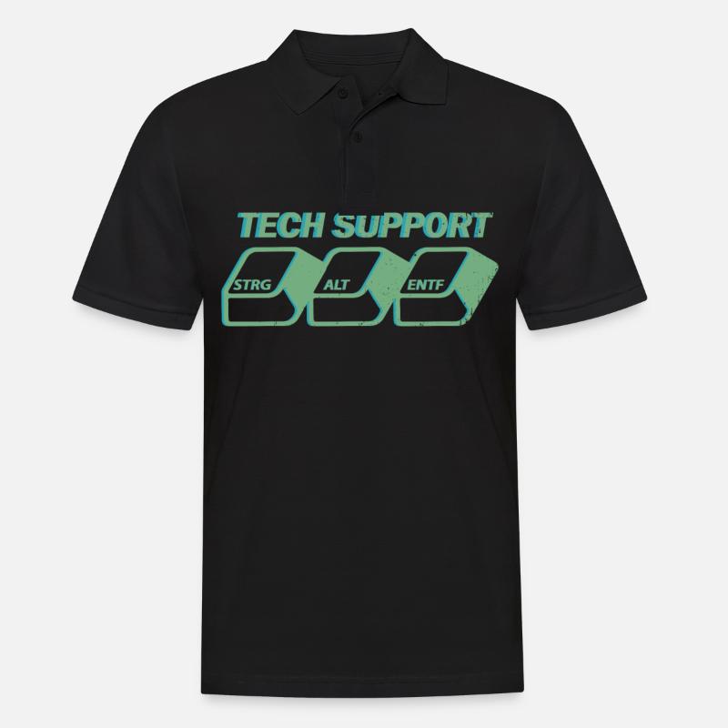 Strg Alt Entf - It-Support - Männer Poloshirt - Schwarz