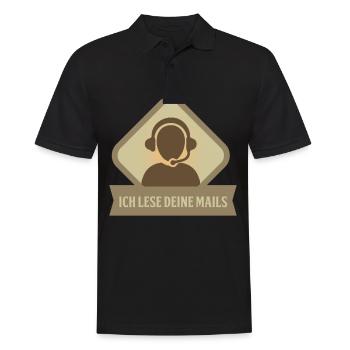 Ich Lese Deine Mails - Tech Support - Männer Poloshirt - Schwarz - Vorne - Kai (181cm)