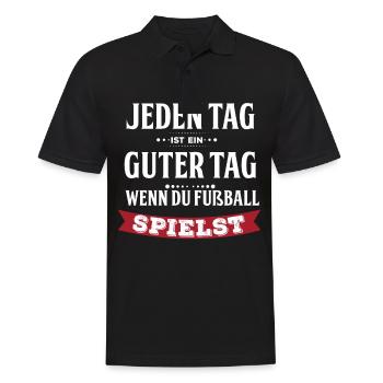 Jeden Tag Ist Ein Guter Tag - Fußball - Männer Poloshirt - Schwarz - Vorne - Kai (181cm)