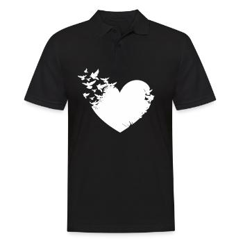 Pigeons Colombes Colombe de la paix Élevage de pigeons - Polo Homme - noir - Devant - Kai (181cm)