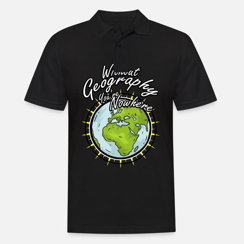 Geography Geografie Geschenk Idee - Männer Poloshirt - Schwarz