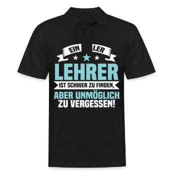 Lustiger Spruch Klassenlehrer Lehrer Geschenk - Männer Poloshirt - Schwarz - Vorne - Kai (181cm)
