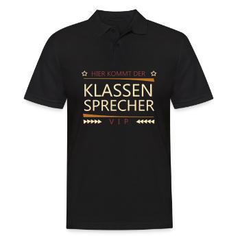 Klassensprecher - Männer Poloshirt - Schwarz - Vorne - Kai (181cm)