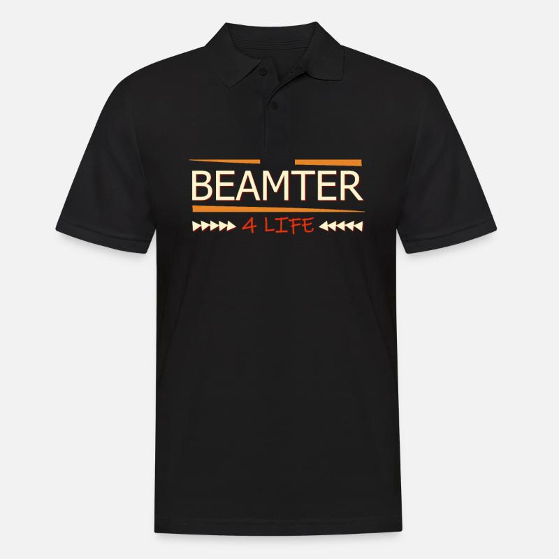 Beamter auf Lebenszeit - Männer Poloshirt - Schwarz