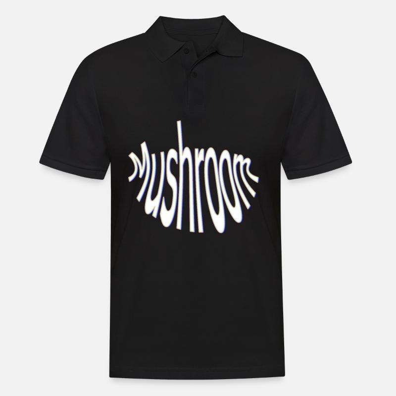 Mushroom - Männer Poloshirt - Schwarz