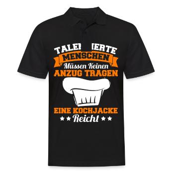 Lustig Koch Chefkoch Küchenchef Spruch Geschenk - Männer Poloshirt - Schwarz - Vorne - Kai (181cm)