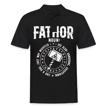 FATHOR Fête des pères - Polo Homme - noir - Devant - Kai (181cm)