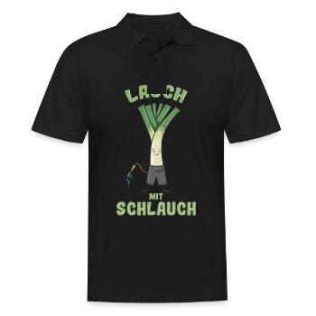 Lauch mit Schlauch Fitness Beginner Pumper - Männer Poloshirt - Schwarz - Vorne - Kai (181cm)