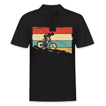 VTT descente, cycliste VTT, sports de plein air - Polo Homme - noir - Devant - Kai (181cm)
