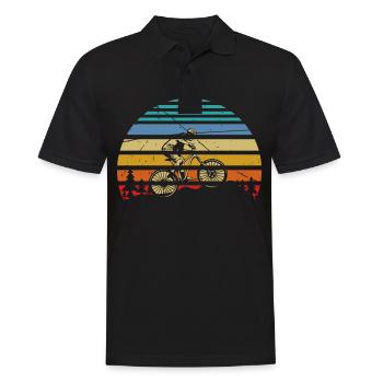 MTB Downhill, VTT cycliste, Sports de plein air - Polo Homme - noir - Devant - Kai (181cm)