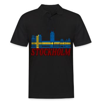 Suède, Stockholm - Polo Homme - noir - Devant - Kai (181cm)