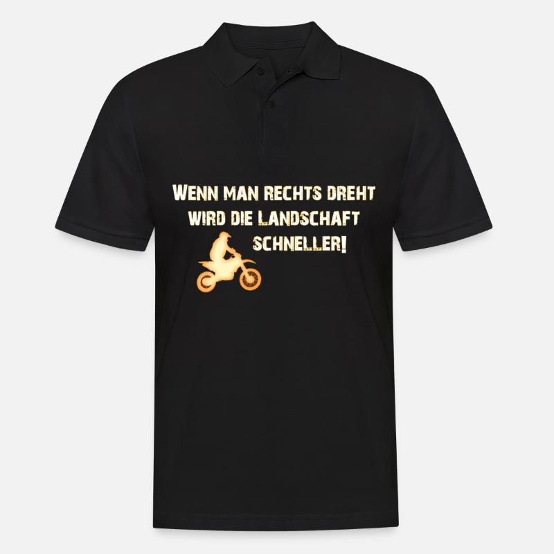 Motorradspruch - Männer Poloshirt - Schwarz