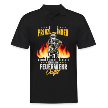Feuerwehrfrauen Kommen nicht im Kleid - Männer Poloshirt - Schwarz - Vorne - Kai (181cm)