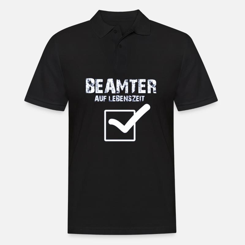 Beamter auf Lebenszeit - Männer Poloshirt - Schwarz