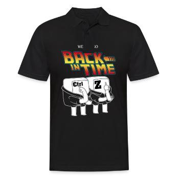 PC Computer Hacker Nerd Informatiker Geek Admin - Männer Poloshirt - Schwarz - Vorne - Kai (181cm)