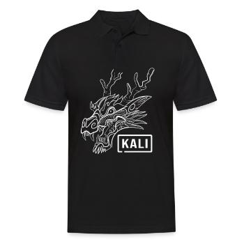 Kali Linux Computer Administrator Tux Drachen Kopf - Männer Poloshirt - Schwarz - Vorne - Kai (181cm)