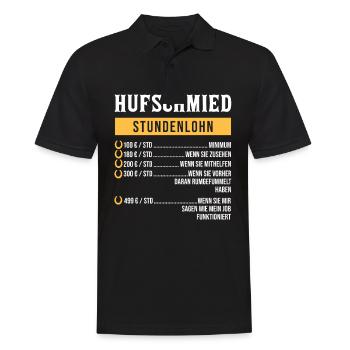 Hufschmied Schmied Amboss Hufbeschlagschmied - Männer Poloshirt - Schwarz - Vorne - Kai (181cm)