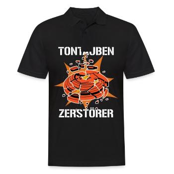 Tontaubenschießen Schießsport Sportschießen - Männer Poloshirt - Schwarz - Vorne - Kai (181cm)