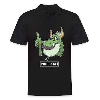 Kali Linux Computer Administrator Tux Drachen Kopf - Männer Poloshirt - Schwarz - Vorne - Kai (181cm)