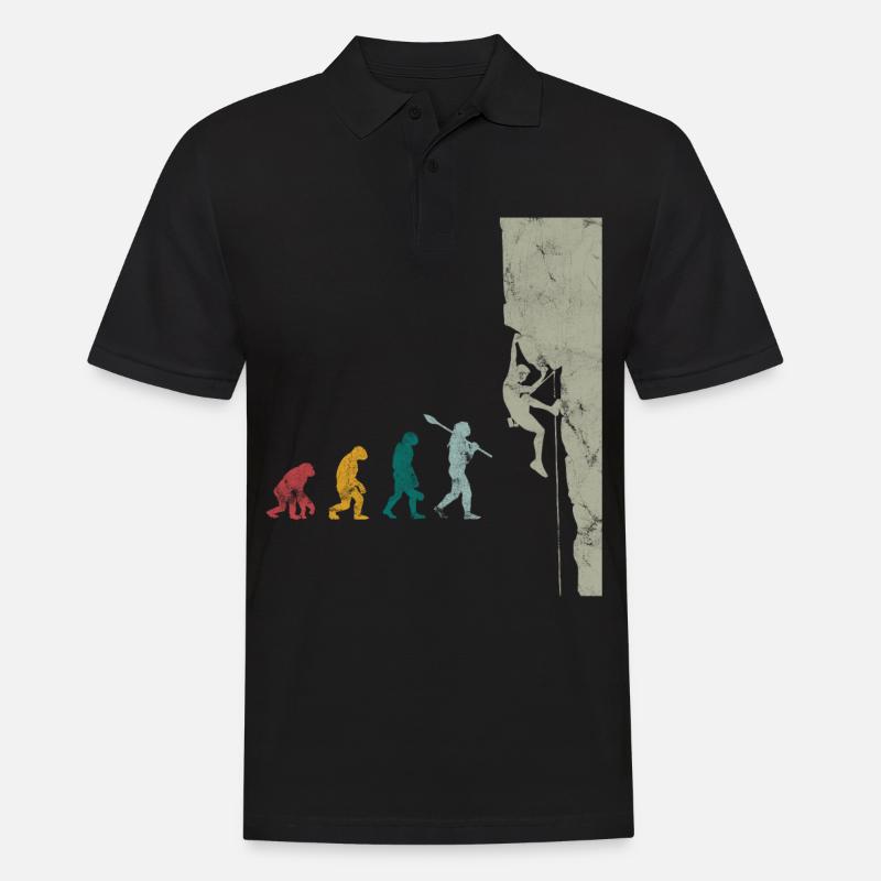 Climbing bouldering evolution - Men's Polo Shirt - black