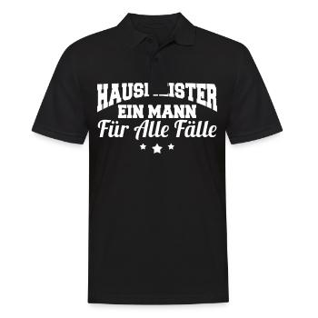 Lustig Hausmeister Facility Manager Job Geschenk - Männer Poloshirt - Schwarz - Vorne - Kai (181cm)