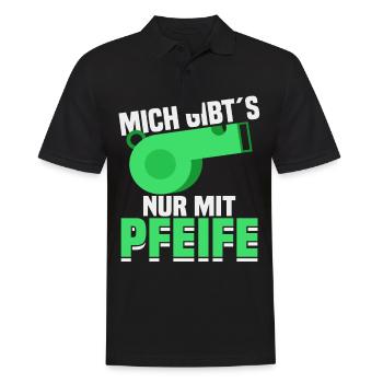 Lustig Schiedsrichter Schiri Fußball Geschenk - Männer Poloshirt - Schwarz - Vorne - Kai (181cm)