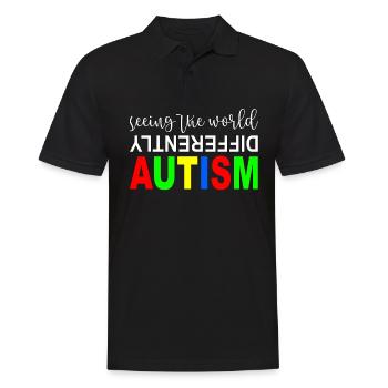 Autist, Autismus - Männer Poloshirt - Schwarz - Vorne - Kai (181cm)