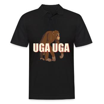 Monkey UGA UGA - Men's Polo Shirt - black - Front - Kai (181cm)