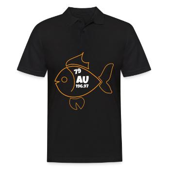Au goldfish - Men's Polo Shirt - black - Front - Kai (181cm)