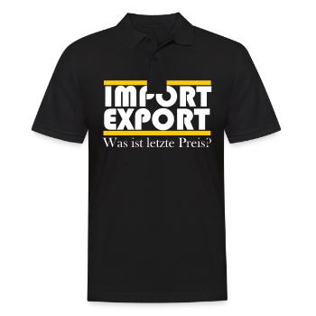 Import Export Geschäft Autohandel - Männer Poloshirt - Schwarz - Vorne - Kai (181cm)