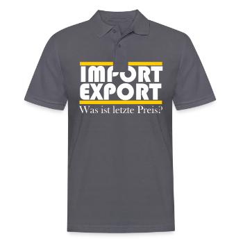 Import Export Geschäft Autohandel - Männer Poloshirt - Anthrazit - Vorne - Nico (186cm)