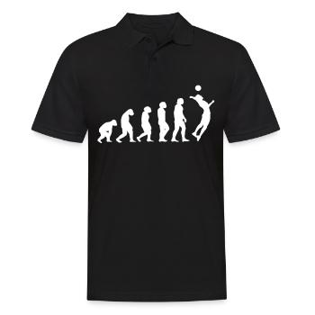 Volleyball Lustig Spruch Hobby Sport Geschenk Geek - Männer Poloshirt - Schwarz - Vorne - Kai (181cm)