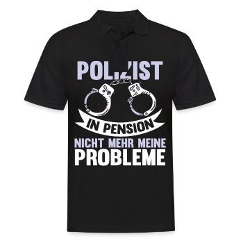 Lustig Polizei Rente Polizist Spruch Geschenk - Männer Poloshirt - Schwarz - Vorne - Kai (181cm)