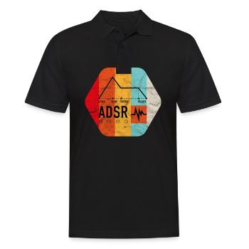 Analog Synth ADSR Umschlag Produzent Vintage - Männer Poloshirt - Schwarz - Vorne - Kai (181cm)