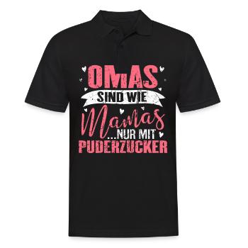 Mama Oma Muttertag Süß Lustig Spruch Geschenk - Männer Poloshirt - Schwarz - Vorne - Kai (181cm)