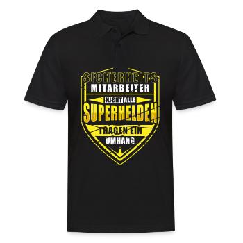 Security Sicherheitsmitarbeiter Arbeit Geschenk - Männer Poloshirt - Schwarz - Vorne - Kai (181cm)