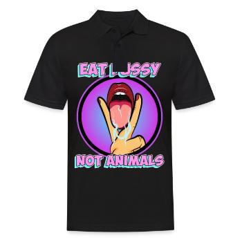 Funny Eat Pussy Not Animals cadeau de bien-être animal - Polo Homme - noir - Devant - Kai (181cm)