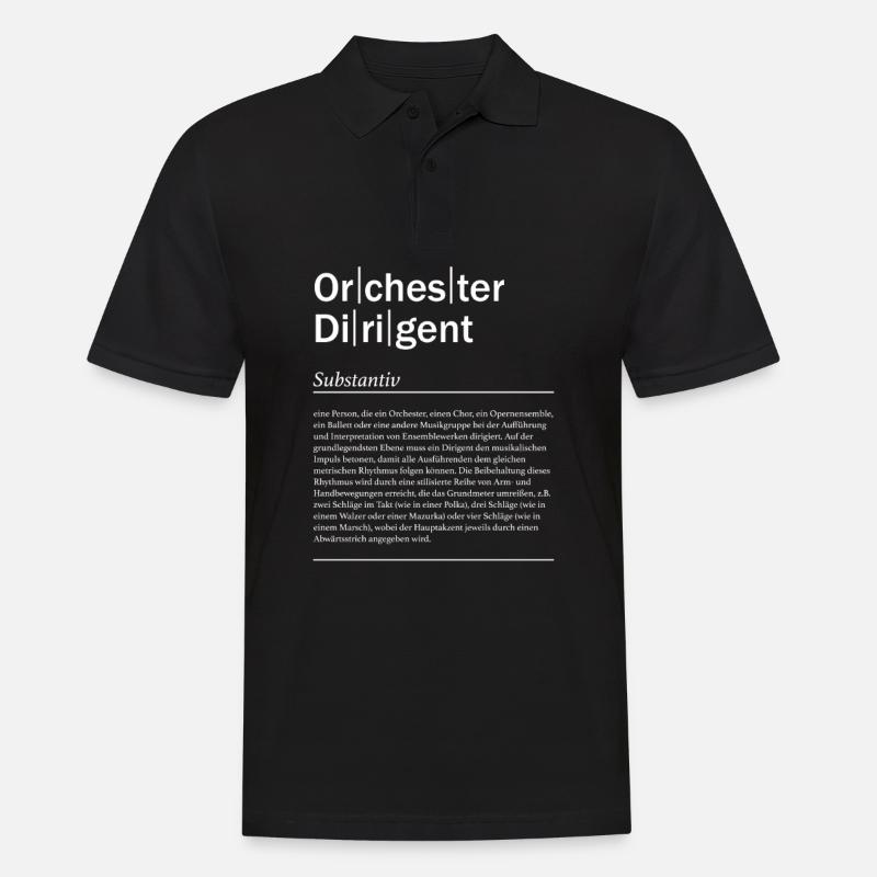Definition Eines Dirigenten - Orchestra - Männer Poloshirt - Schwarz