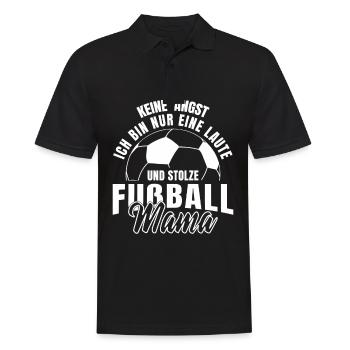 Fussball Mama Mutter Sohn Lustig Geschenk - Männer Poloshirt - Schwarz - Vorne - Kai (181cm)