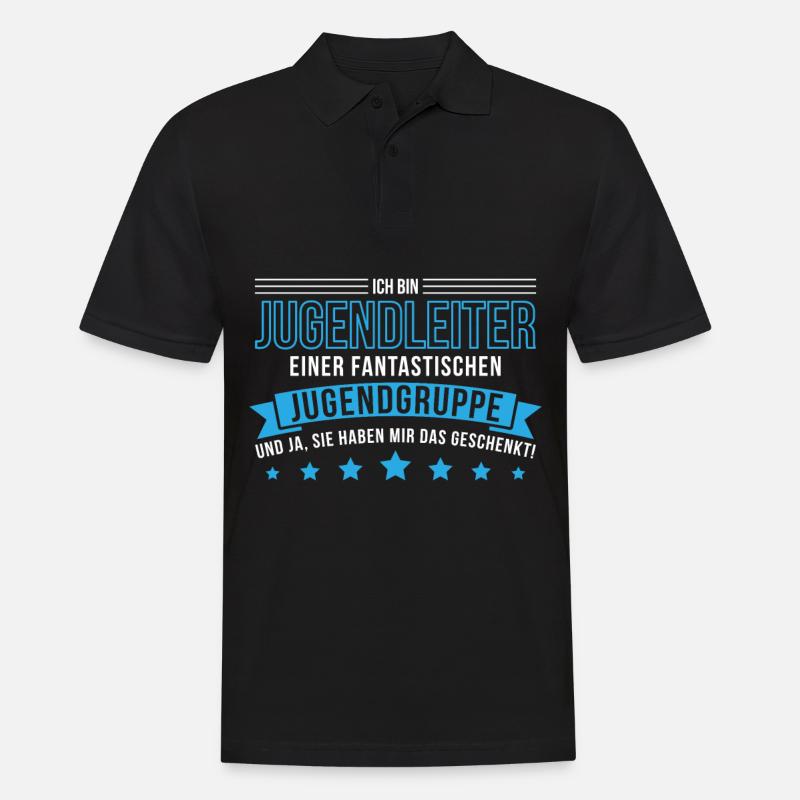 Lustig Jugendleiter Jugendgruppe Spruch Geschenk - Männer Poloshirt - Schwarz