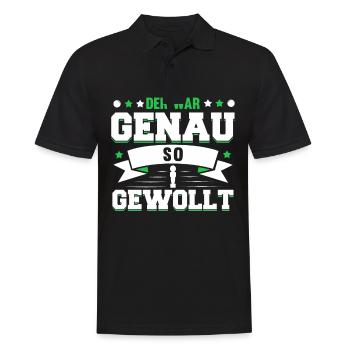 Tischfussball - Männer Poloshirt - Schwarz - Vorne - Kai (181cm)