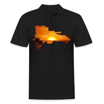 Dominican Republic vacationer Dom Rep Dominican - Men's Polo Shirt - black - Front - Kai (181cm)
