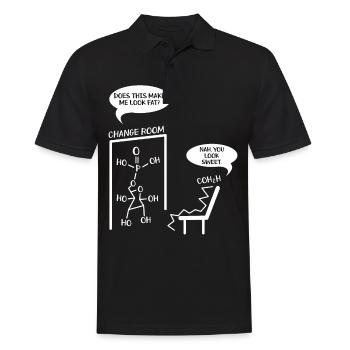 Formules chimiques pour le sucre et les graisses - Polo Homme - noir - Devant - Kai (181cm)