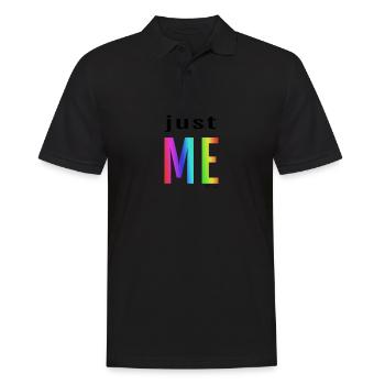 JUST ME Gay Gay Pride LGBT CSD Parade T-Shirt - Polo Homme - noir - Devant - Kai (181cm)