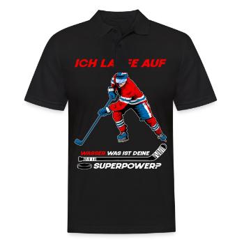 Fantastischen Eishockey Spieler - Eishockey - Männer Poloshirt - Schwarz - Vorne - Kai (181cm)