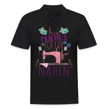 Mir reicht's ich geh Nähen Spruch Näherin Shirt - Männer Poloshirt - Schwarz - Vorne - Kai (181cm)