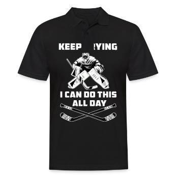 Gardien de but de hockey sur glace - Gardien de but de hockey sur glace - Polo Homme - noir - Devant - Kai (181cm)
