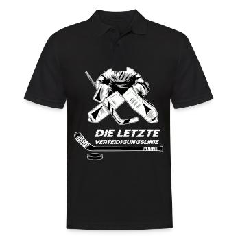 Torwart Im Eishockey - Eishockey Torwart - Männer Poloshirt - Schwarz - Vorne - Kai (181cm)