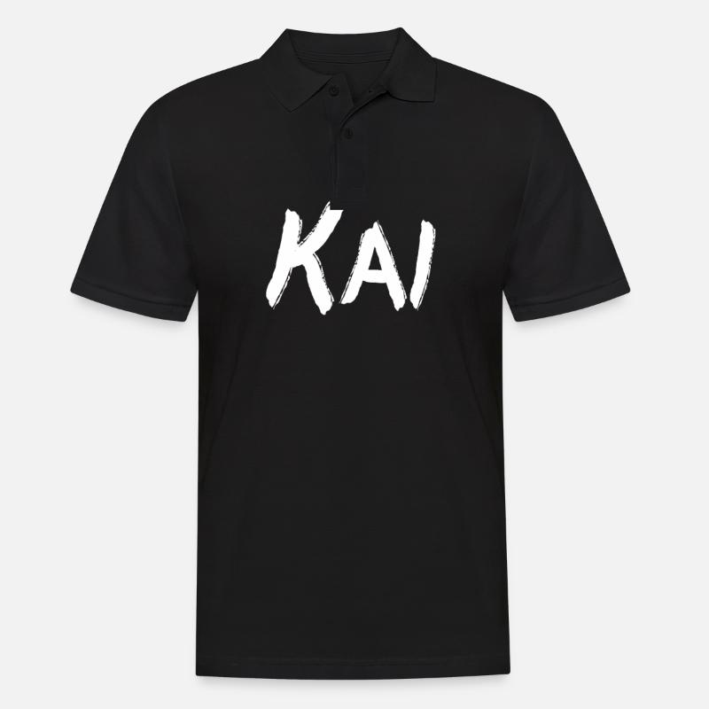 Kai Name Geschenkidee - Männer Poloshirt - Schwarz