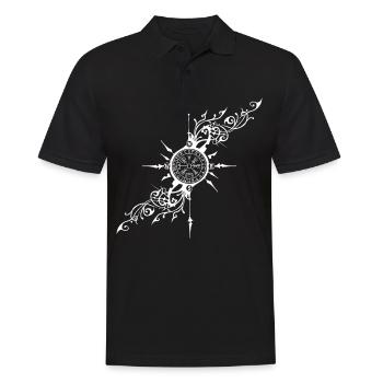 Viking Vegvisir the Witch shows the way Wikinger - Männer Poloshirt - Schwarz - Vorne - Kai (181cm)